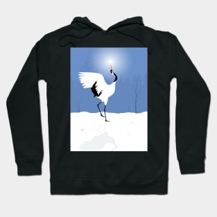 Red Crowned Crane Hoodie